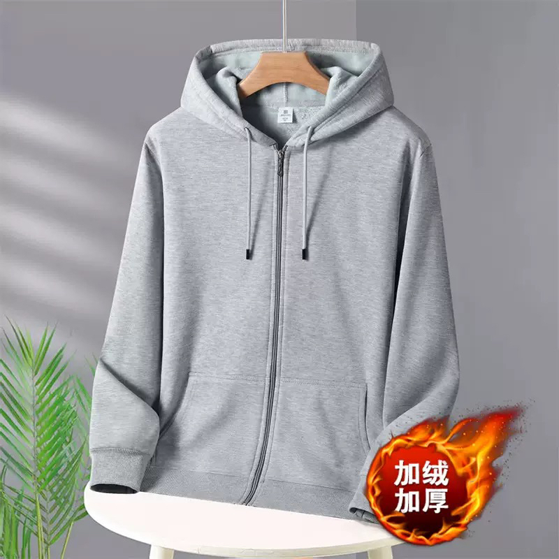 （M）秋冬加绒带帽外套