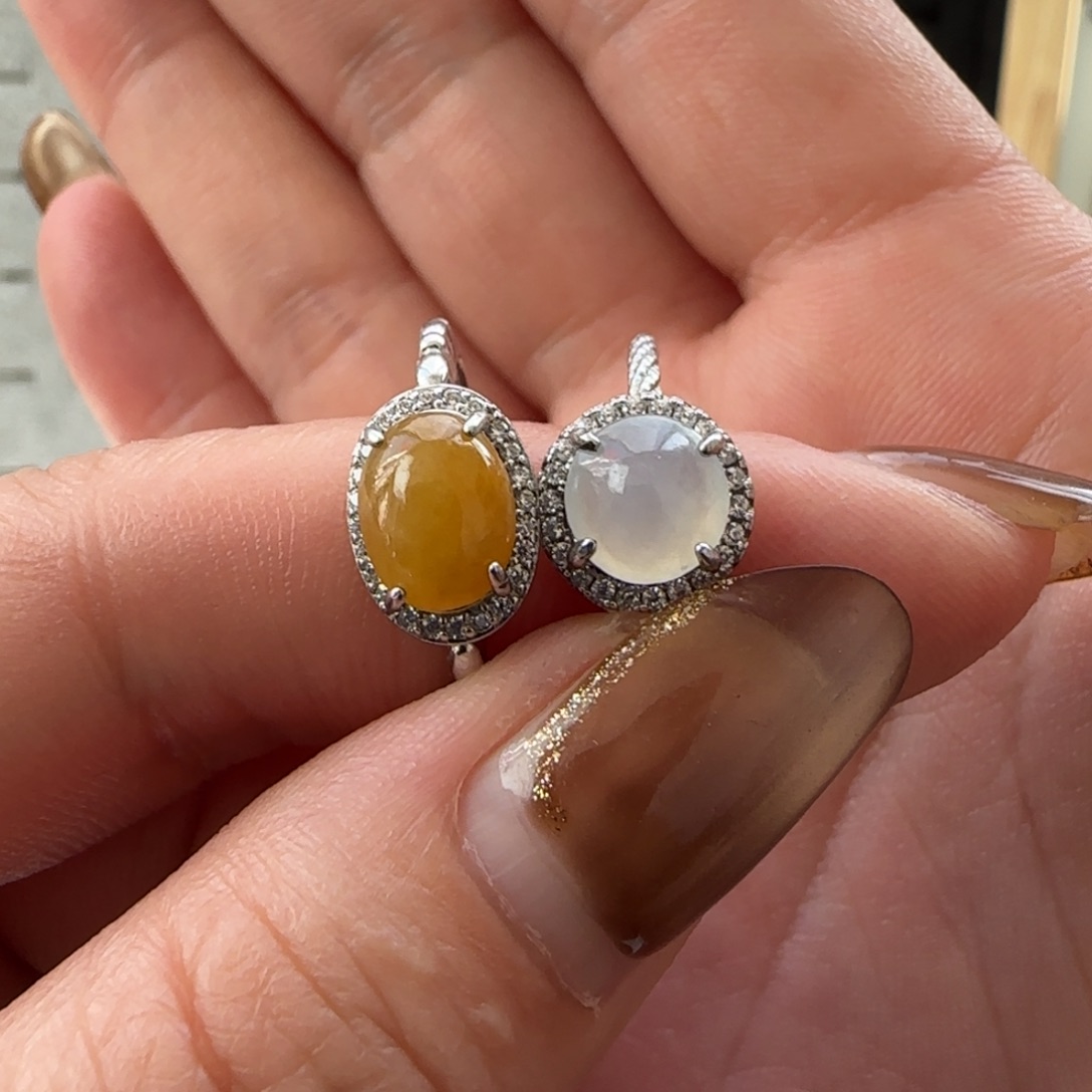 翡翠银S925镶嵌戒指