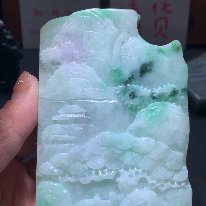 翡翠未镶嵌颈饰保真天然A货翡翠