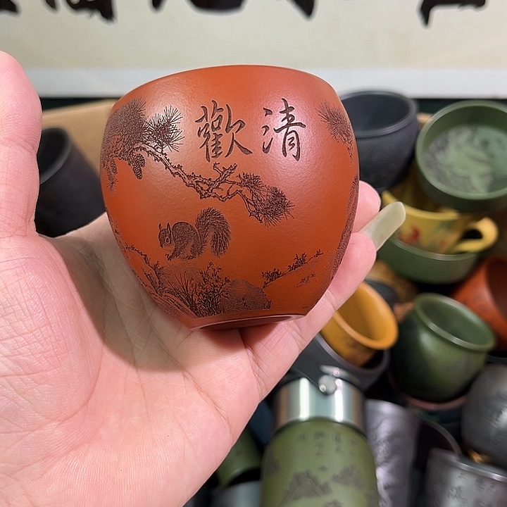 茶杯紫砂全手工紫砂主人杯