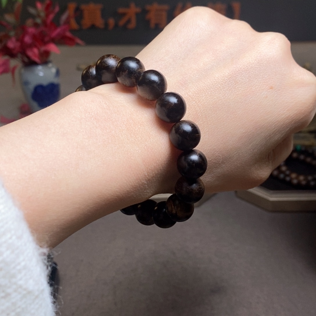 沉香手串越南芽庄白棋楠瘤疤1.2