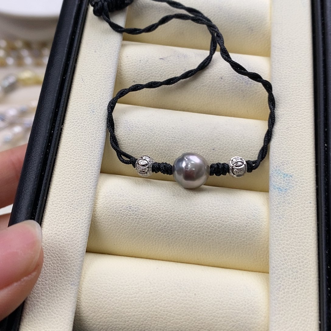 海水珍珠手绳银S925镶嵌