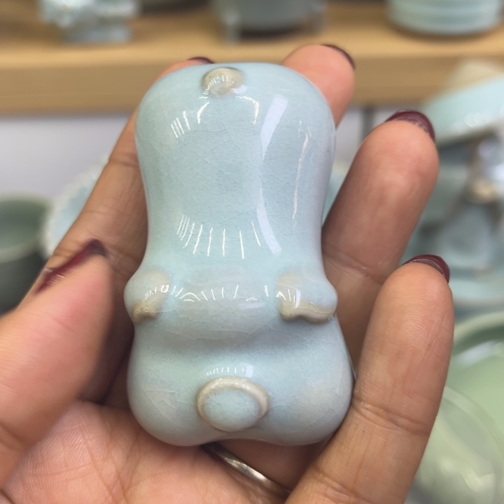 杯子微瑕呵呵猪半手工