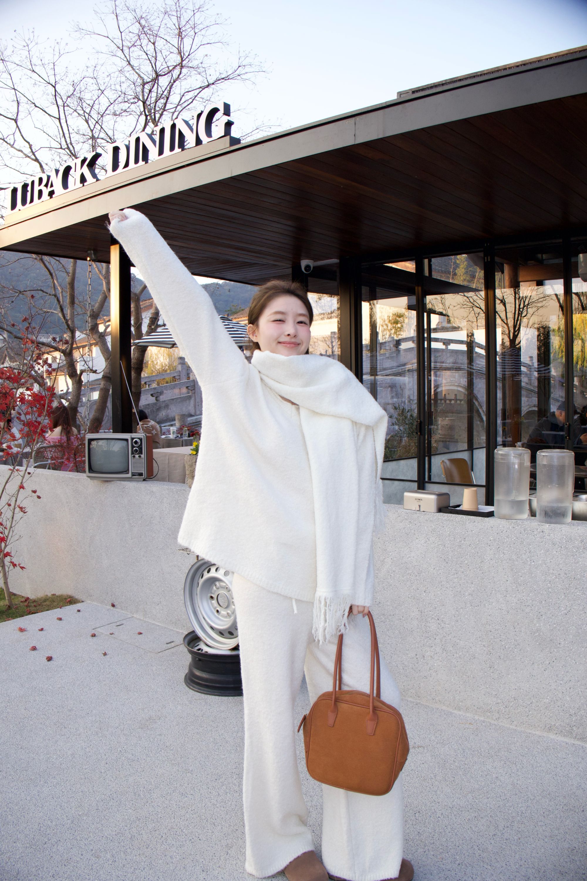 小什么小【雪国列车】超有圣诞氛围含羊毛圈圈羊毛高级显瘦三件套