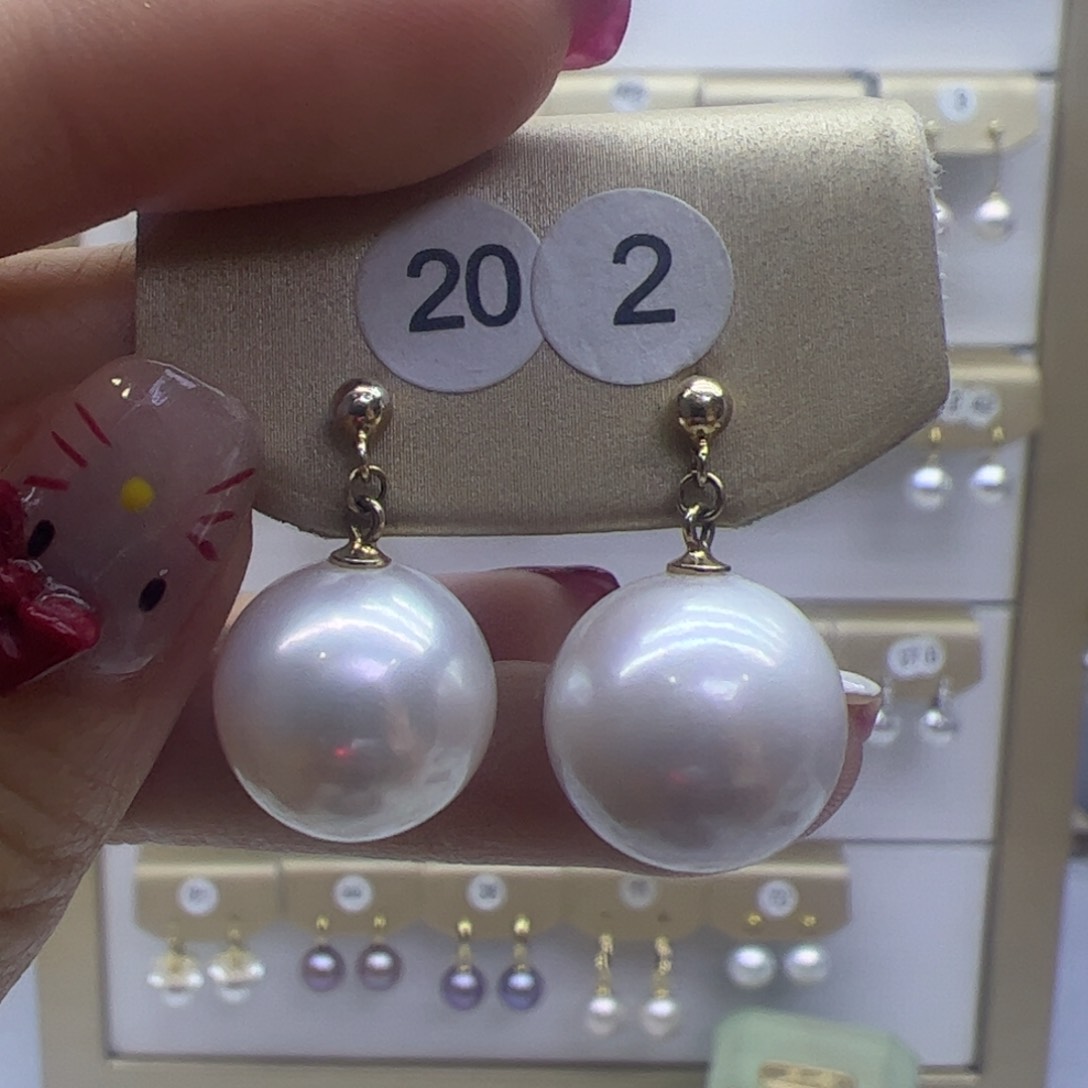 淡水珍珠耳饰银S925镶嵌