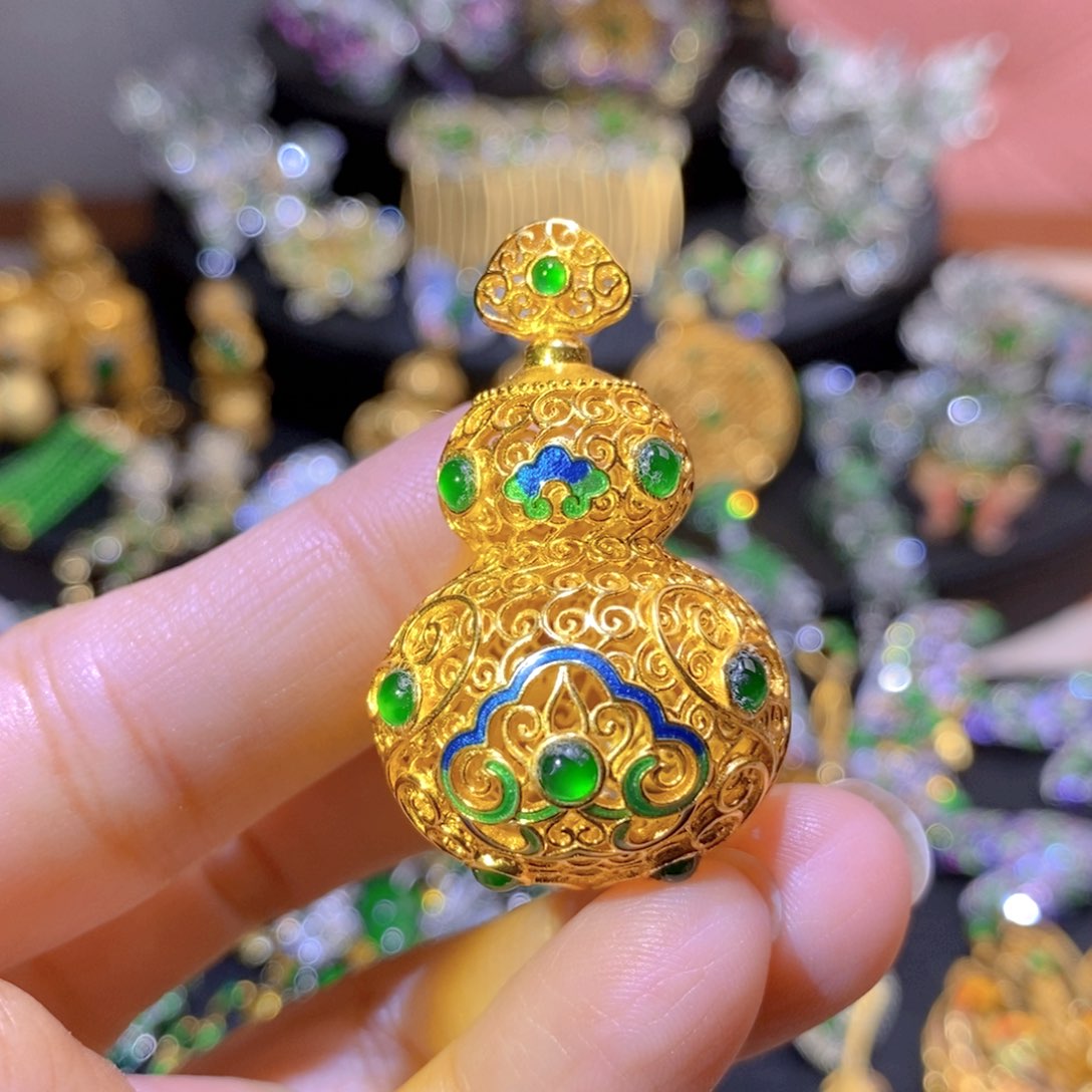 吊坠(不含链)银S925镶嵌翡翠