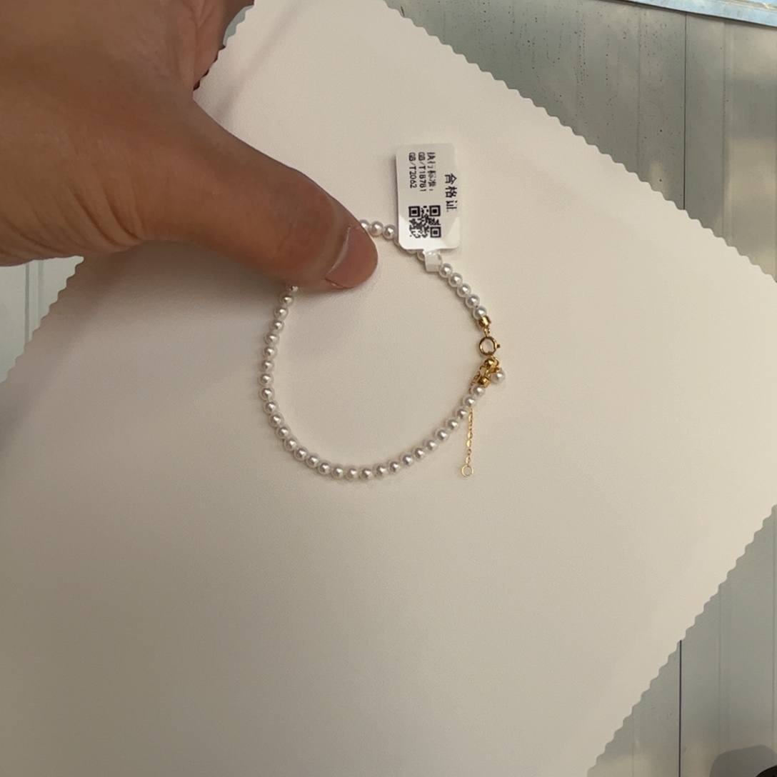 淡水珍珠银S925镶嵌颈饰DS003 天然淡水珍珠手链