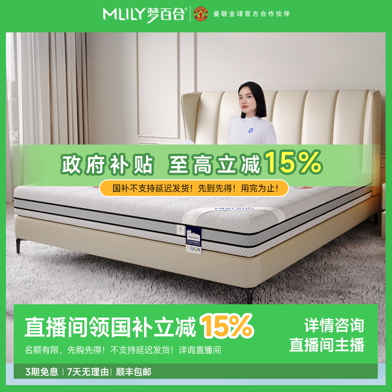 梦百合【朗怡丨双面睡感】21cm护腰护脊软硬适中记忆棉款床垫抑菌