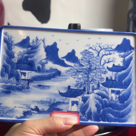 茶托盘青花茶托盘一个