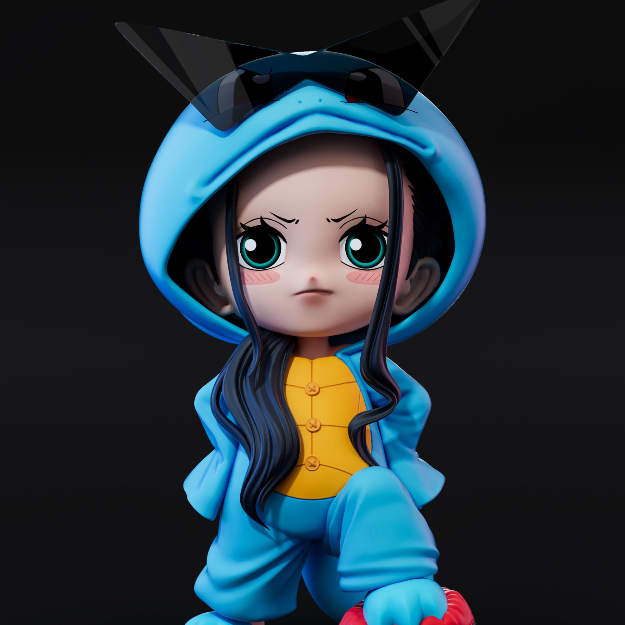 《肥陈GK》【订】私人定制 超级乖 海贼 杰尼龟 罗宾 小比例 GK雕像