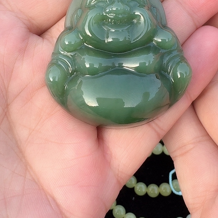 和田玉（碧玉）未镶嵌吊坠(不含链)