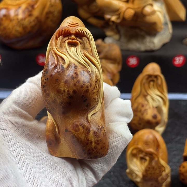 心****柏木（崖柏）寿星手把件