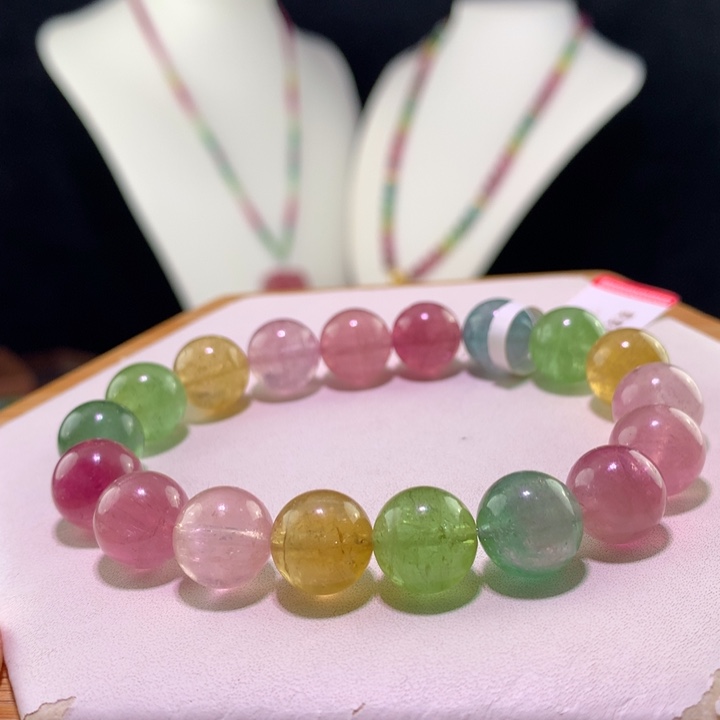 双色碧玺手链未镶嵌