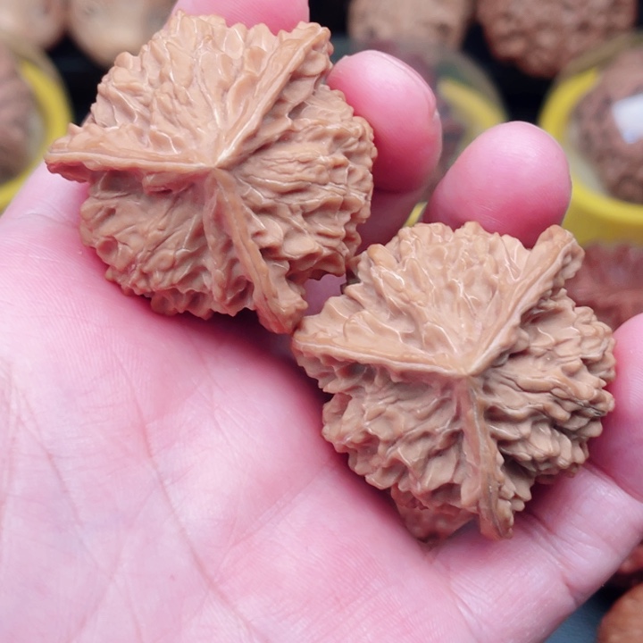 文玩核桃把件盘山三棱奔40×40×39