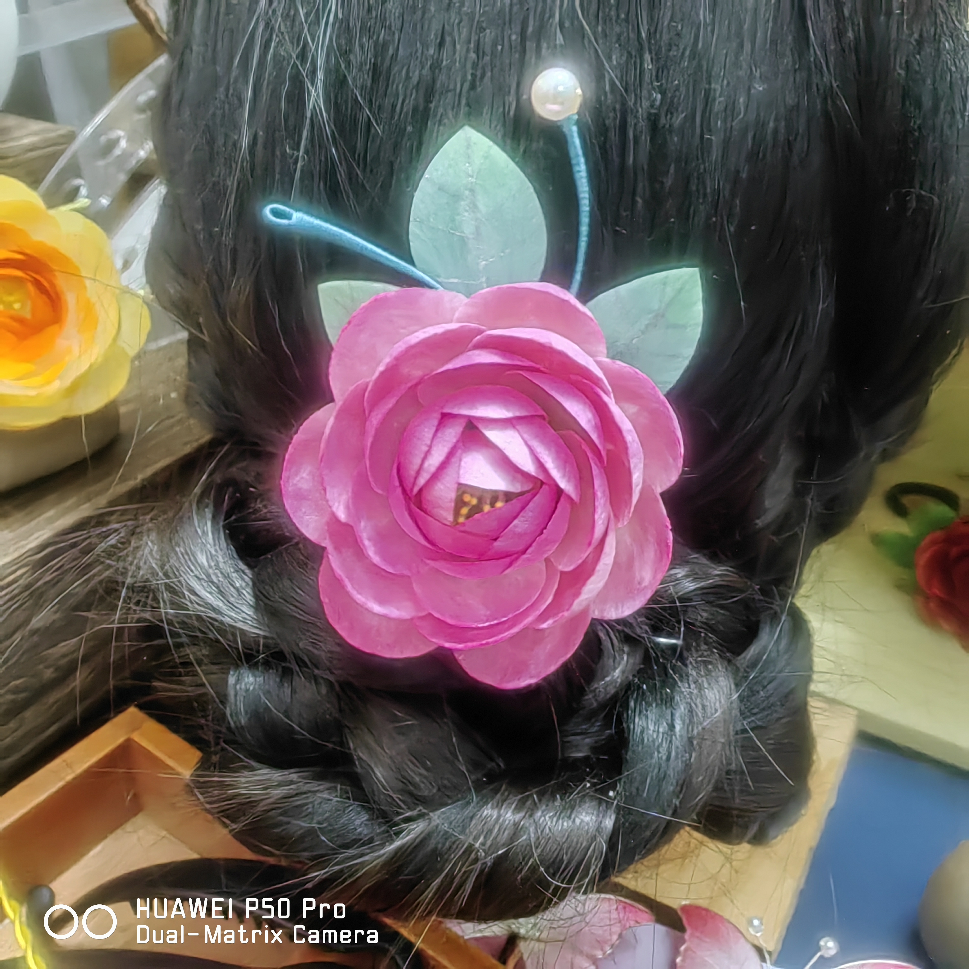 非遗绒花汉服造型头饰古风配饰苗族头花福利款系列