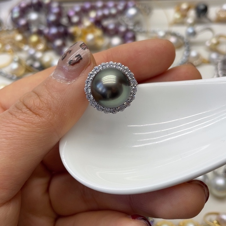 海水珍珠戒指银S925镶嵌
