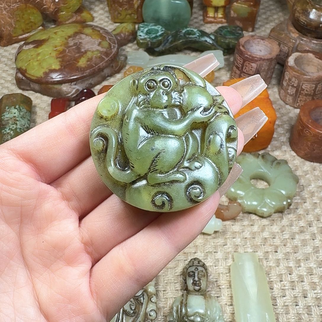 白玉菩提吊坠挂件