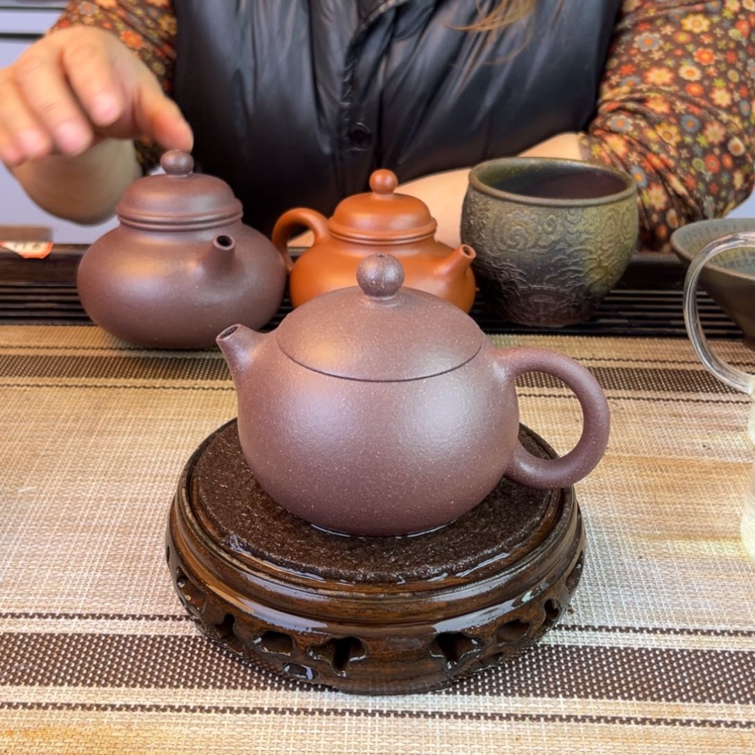 紫砂茶壶底槽清30目220cc