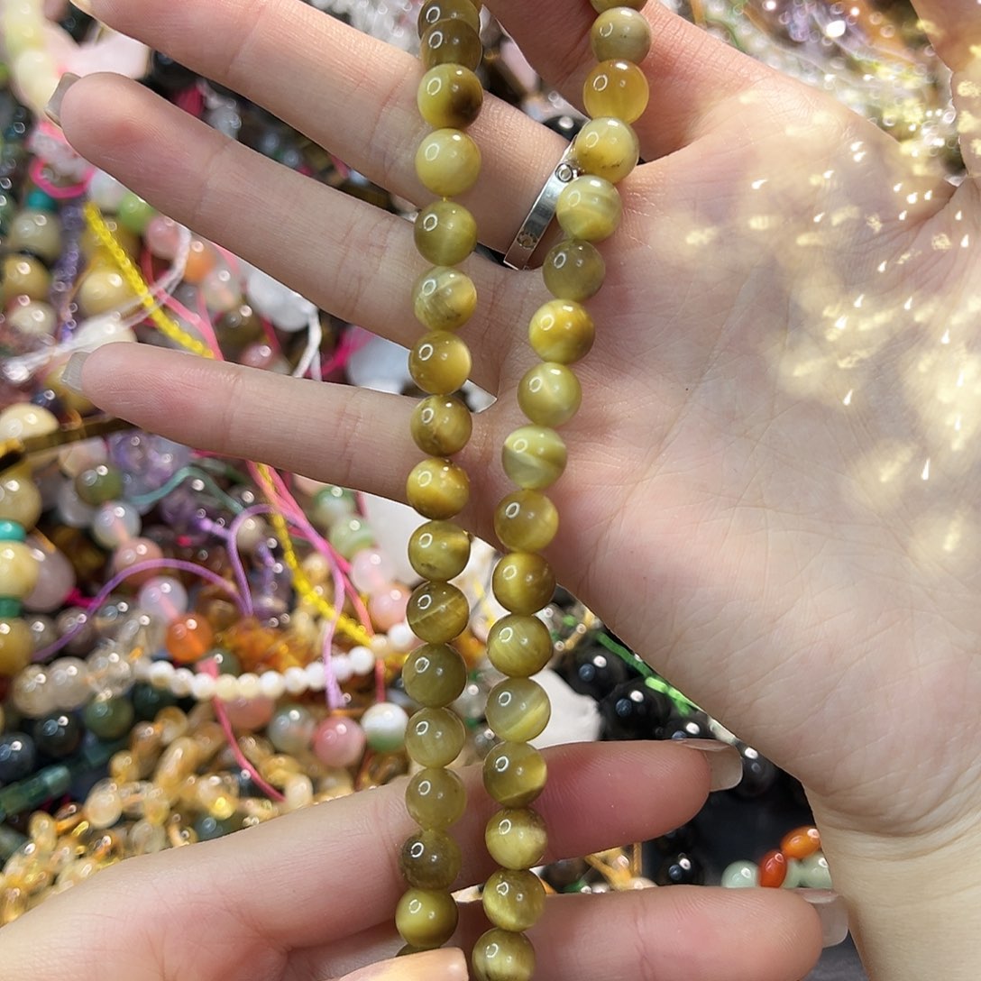 玛瑙/玉髓合金珠宝半成品金虎卡8一条