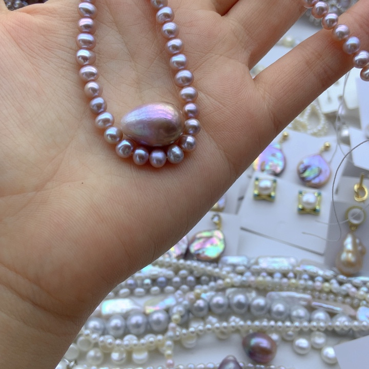 淡水珍珠颈饰未镶嵌布*丁