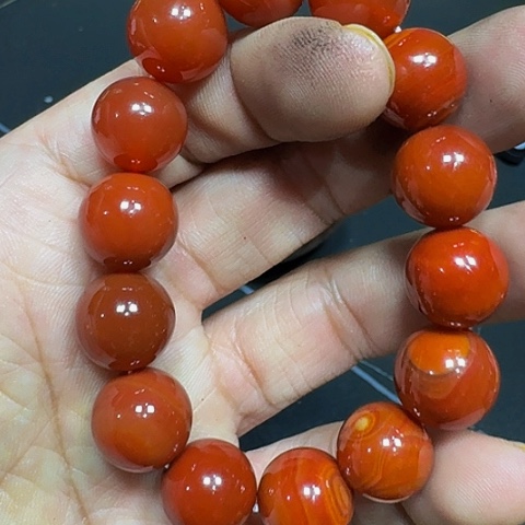 南红玛瑙手链未镶嵌