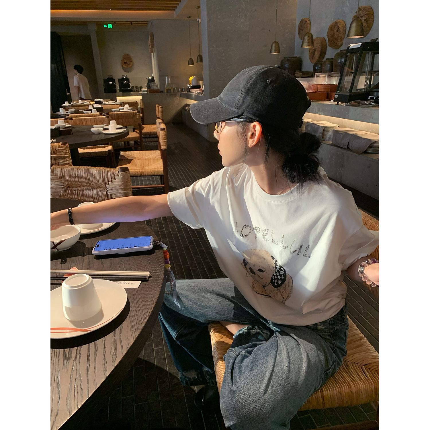 70不是七十【小记】夏季印花圆领宽松T恤