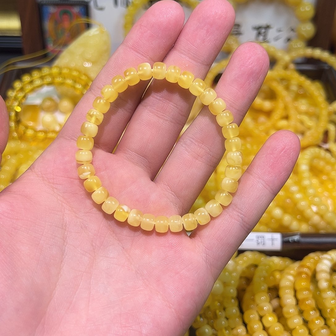 裸石蜜蜡未镶嵌手串