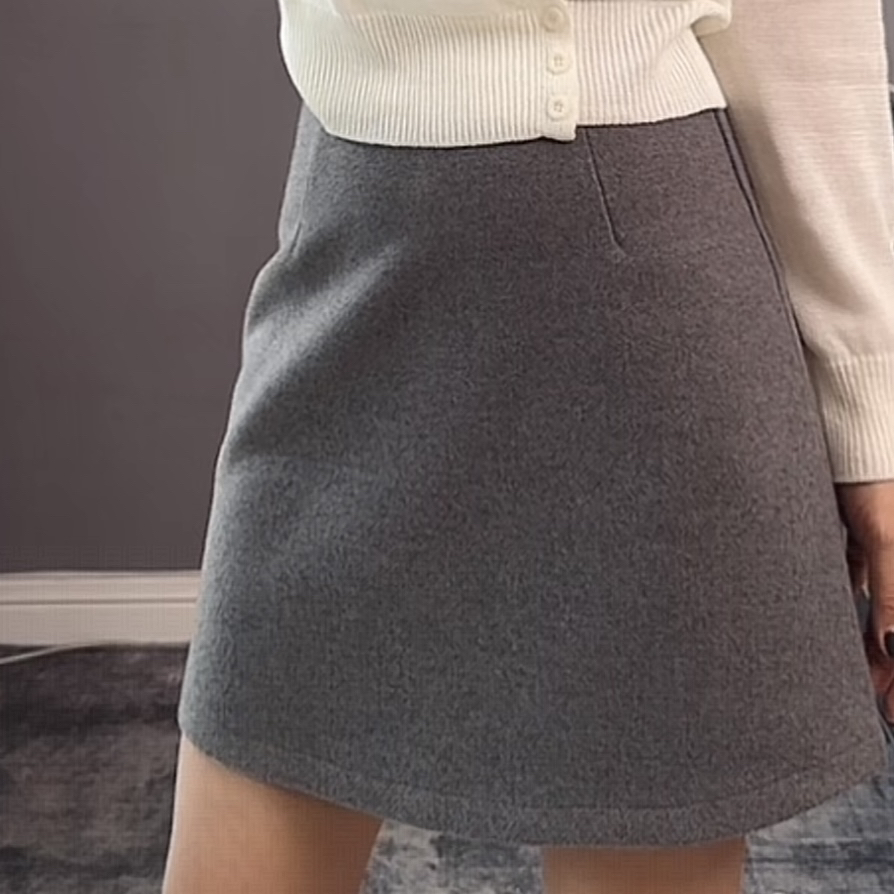HONGSL【A字短裙】春夏 西装面料 防走光高腰 百搭遮肚子 45厘米