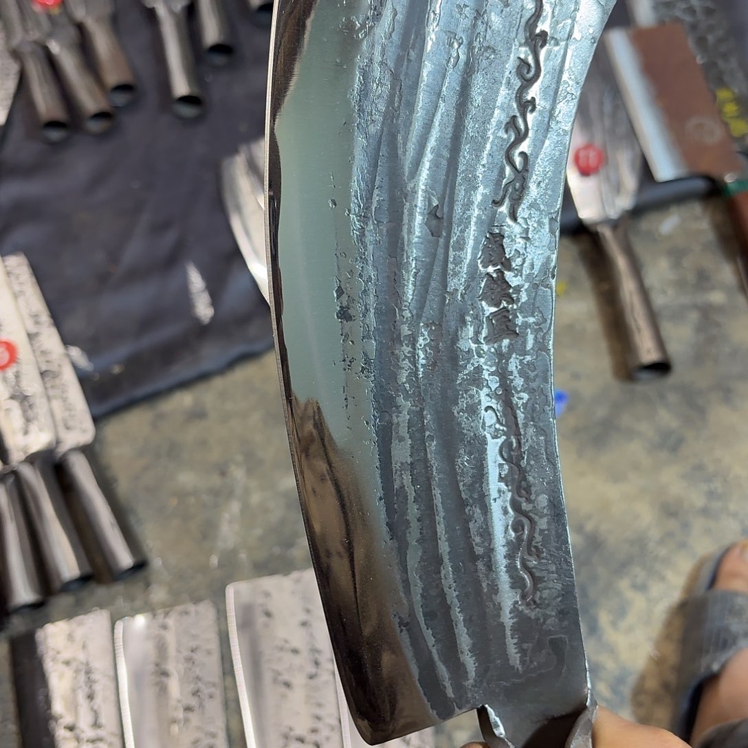 高碳锰钢云南阿老表手工锻打刀