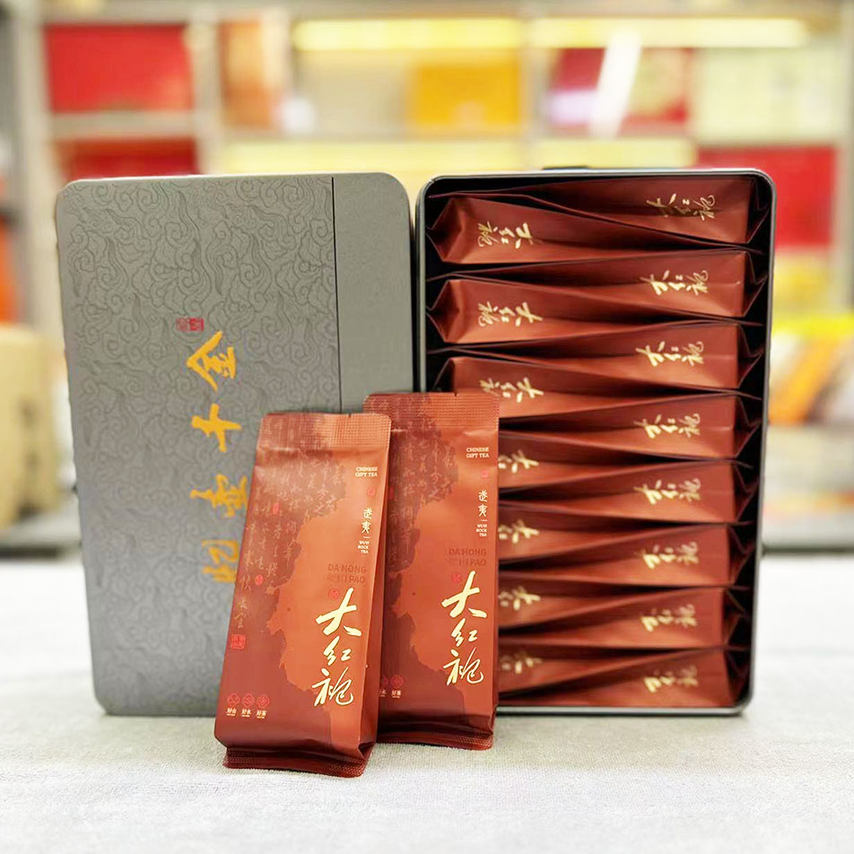 武夷岩茶大红袍茶叶乌龙茶铁盒125g