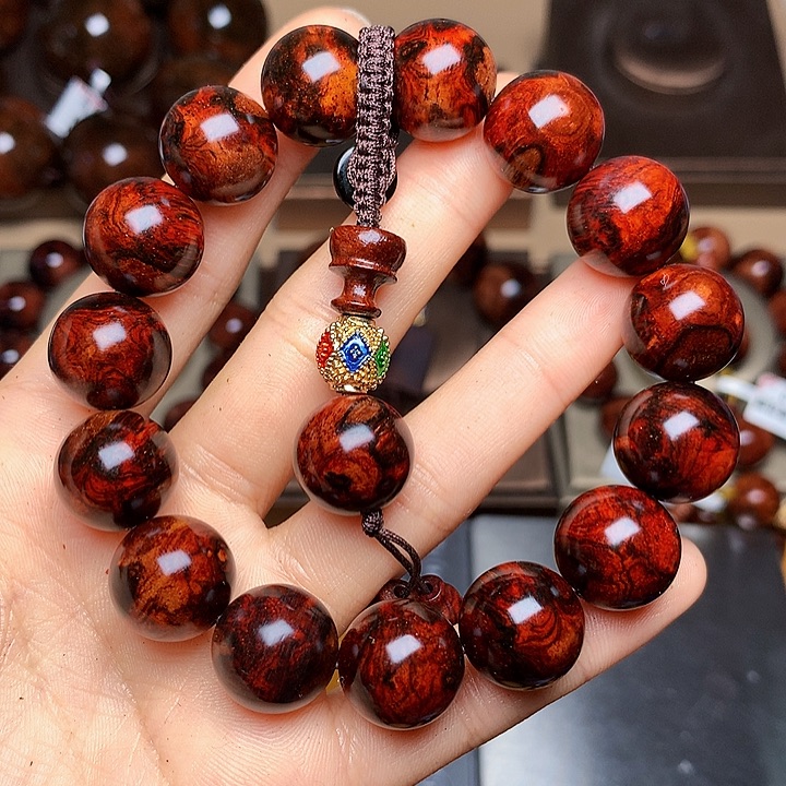 花梨木类手串/手链黄花梨风化料老挝花梨土埋料1.5