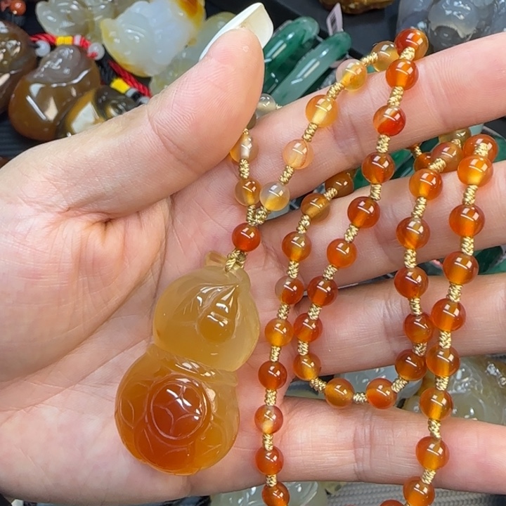 玛瑙/玉髓合金吊坠