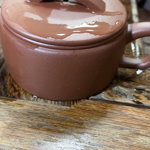 紫砂茶壶老紫泥汗瓦200c c