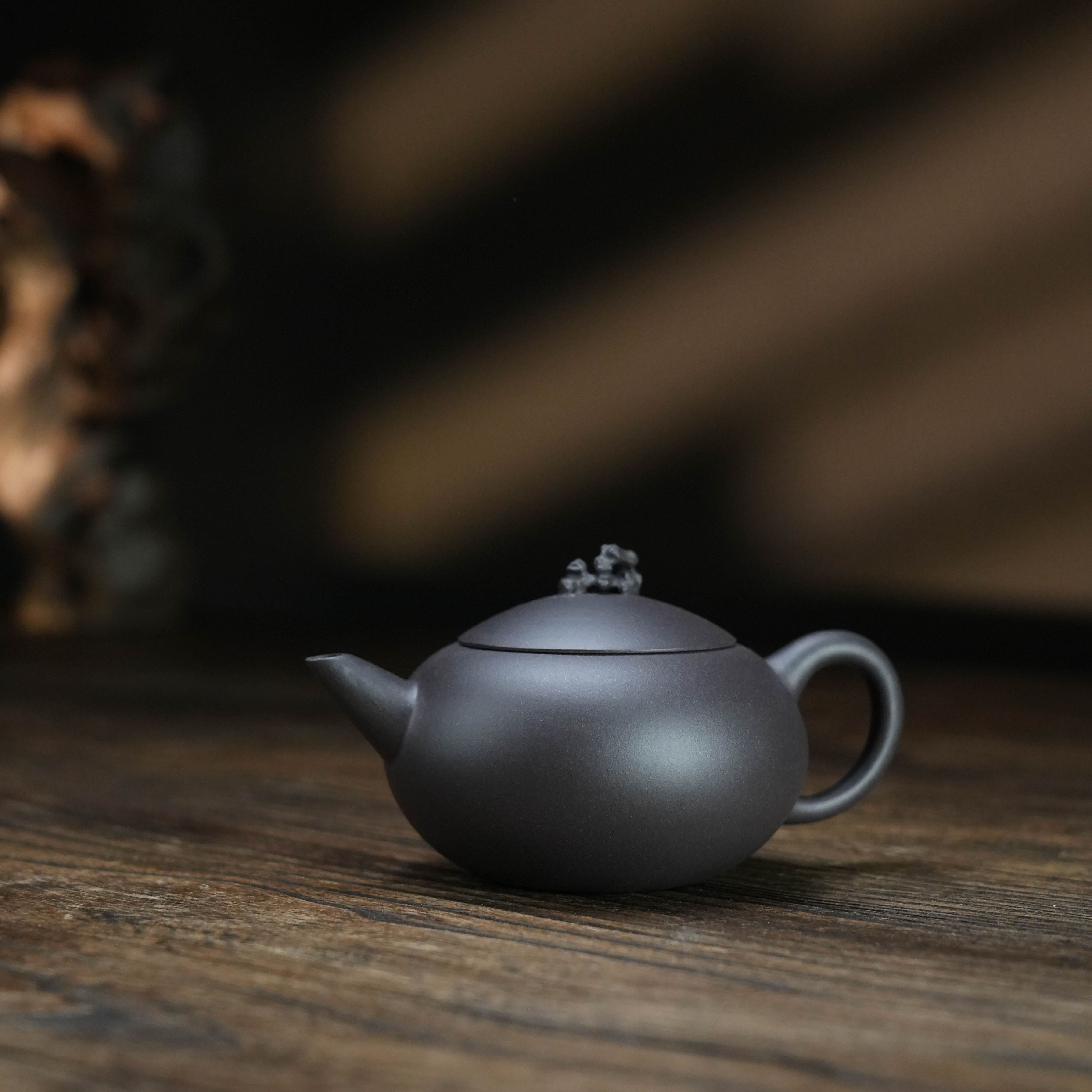 【舅妈壶】原矿天青泥 TQ 观山水平宜兴紫砂壶系列 160cc