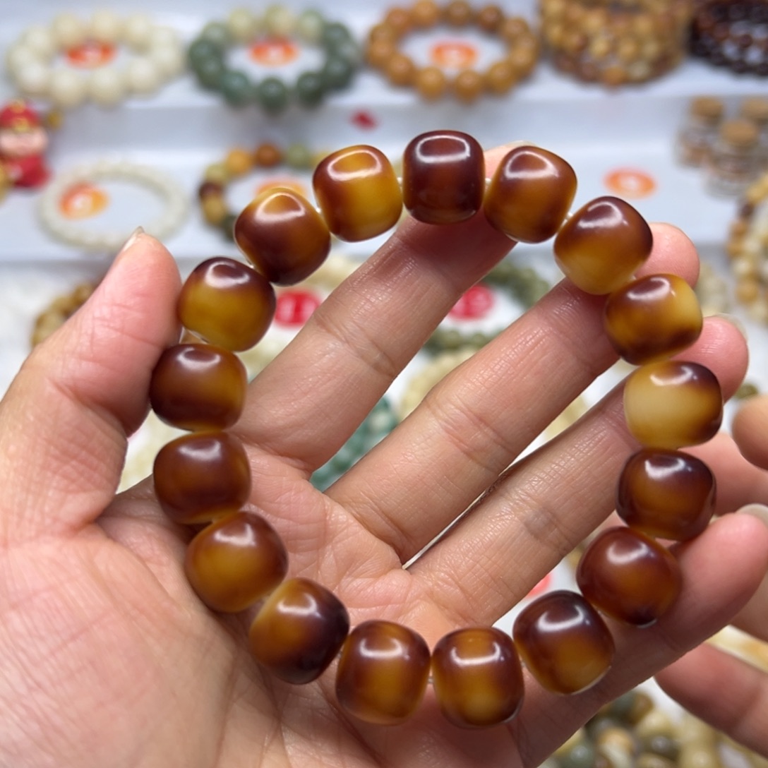 知****菩提根/象牙果手串橘红敦煌