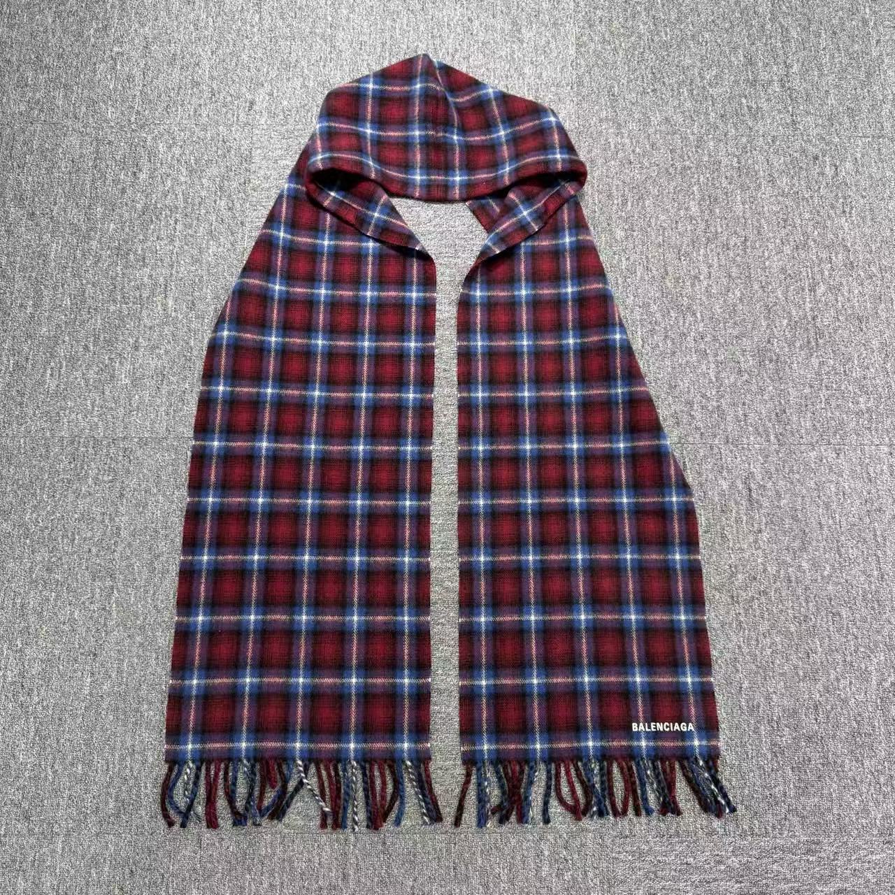 99新 Balenciaga/巴黎世家 连帽围巾/34*122cm/编码14447