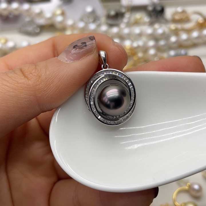 海水珍珠吊坠(不含链)银S925镶嵌