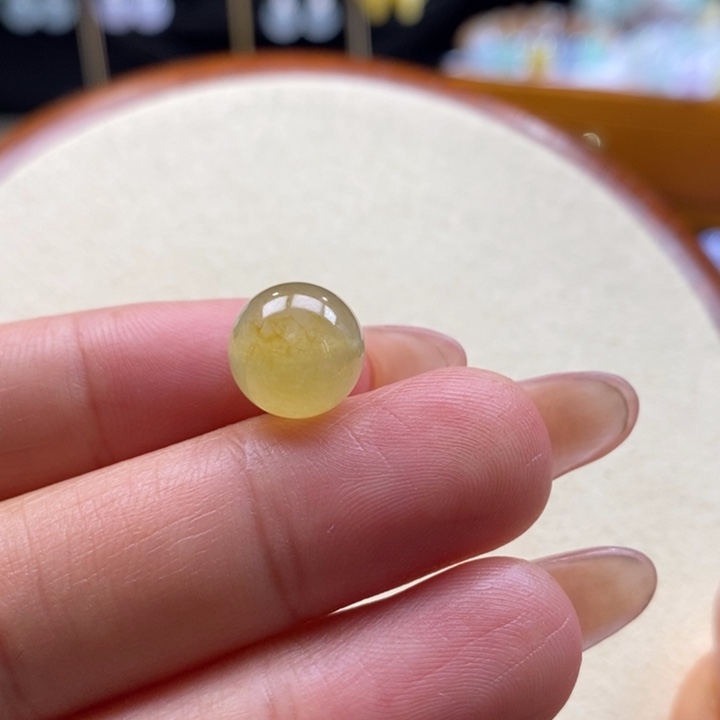 翡翠未镶嵌吊坠(不含链)翡翠冰橘黄珠卡10.5m