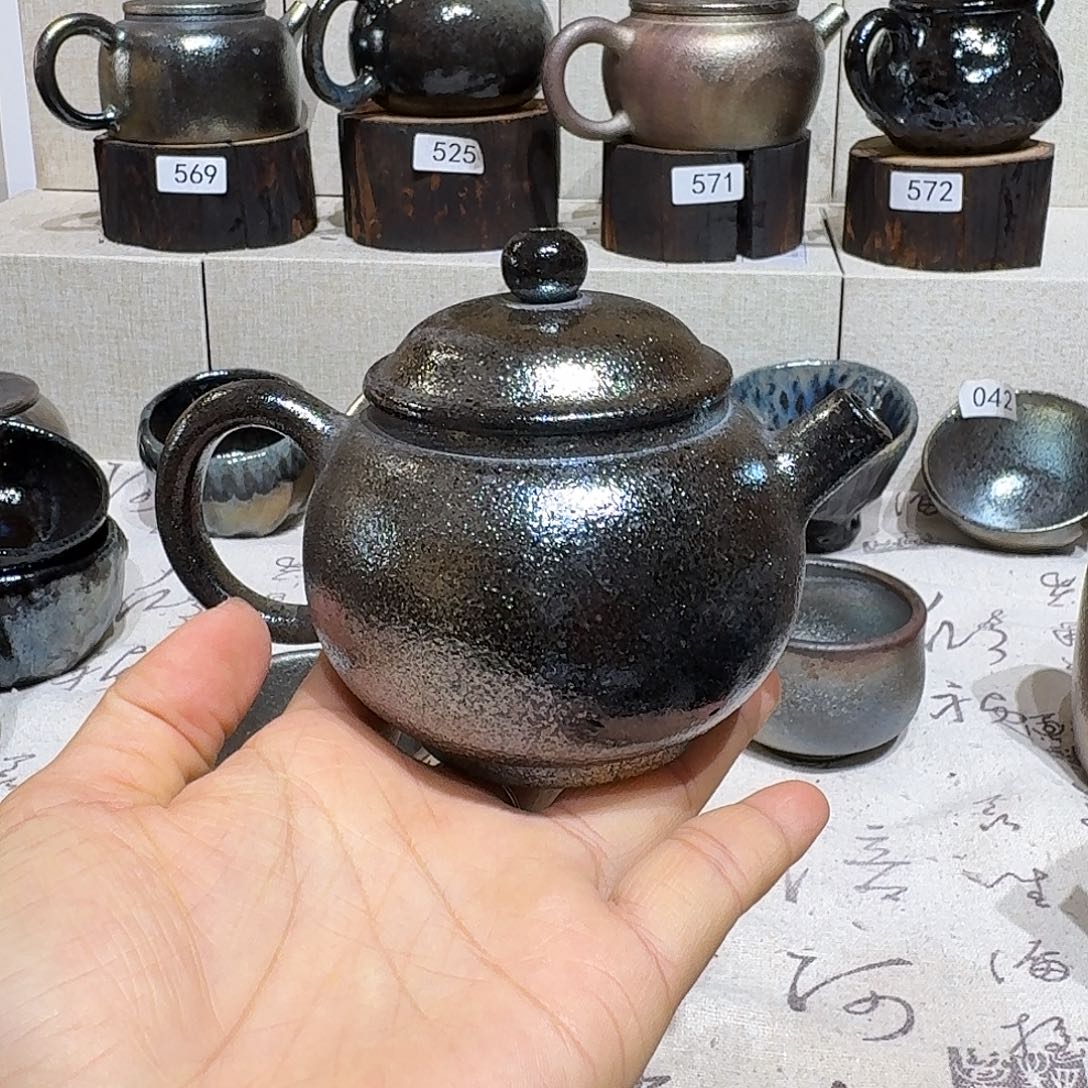 杯建水紫陶紫泥柴烧壶
