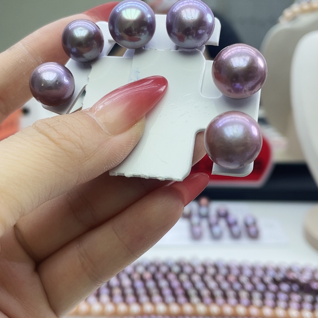 淡水珍珠耳饰银S925镶嵌