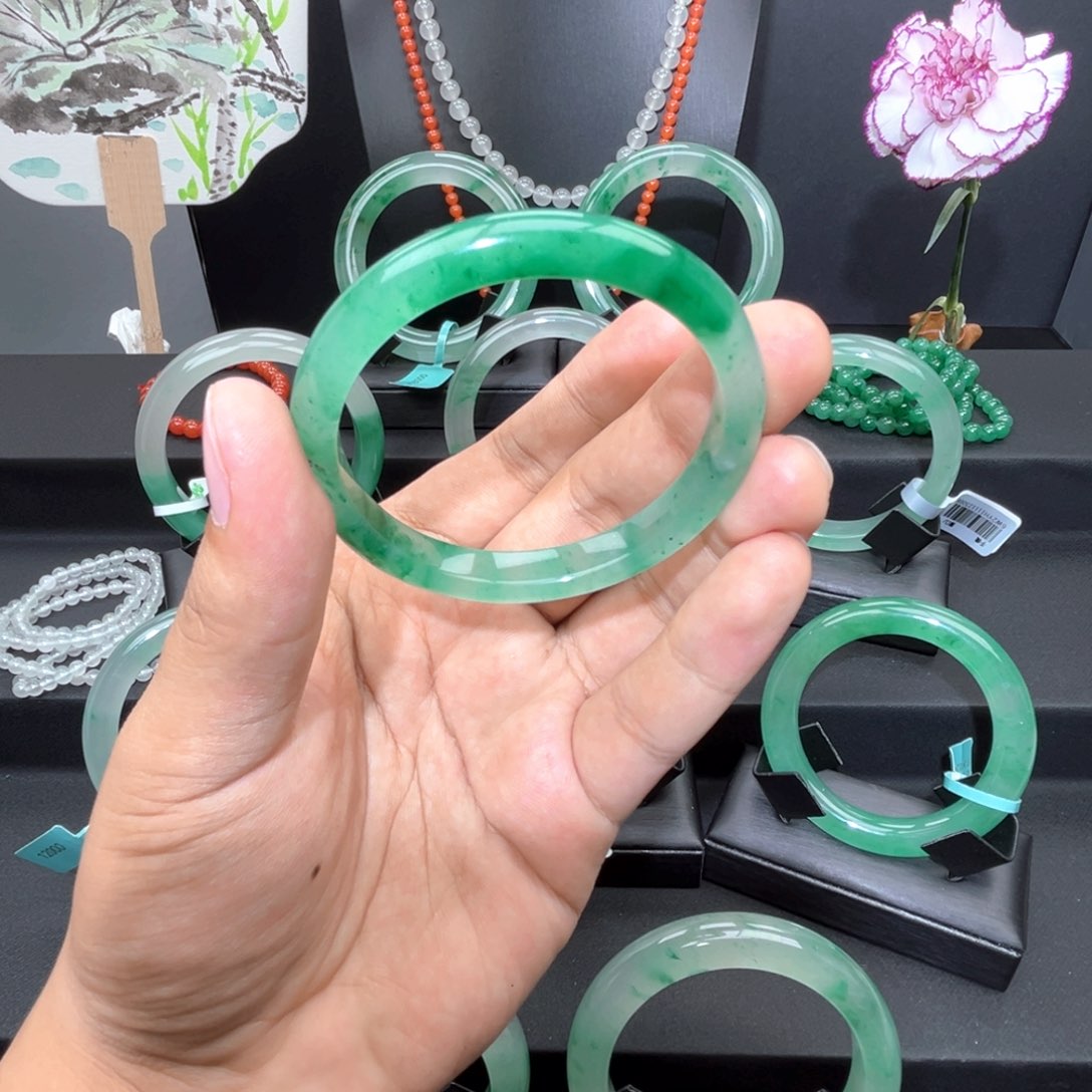 合金手镯石英质玉（非洲翠）