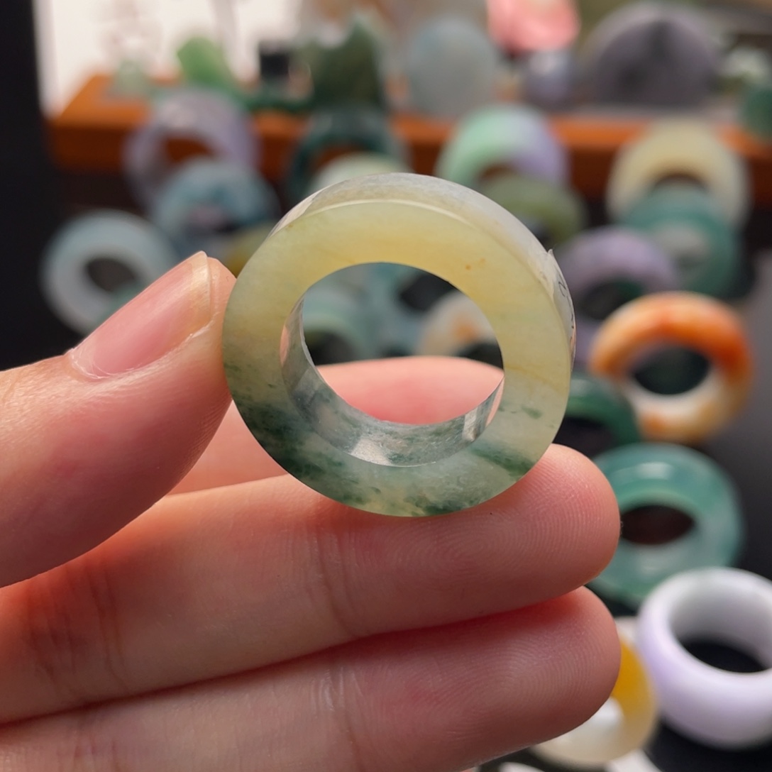定制翡翠未镶嵌  日落画