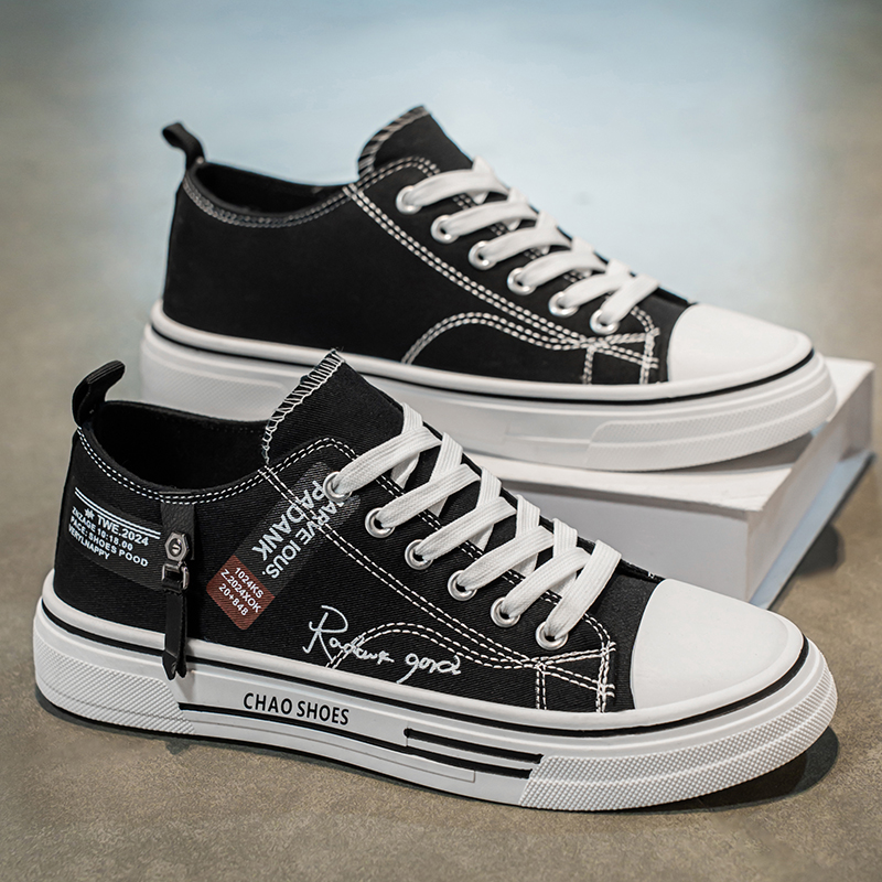 啄木鸟帆布鞋男夏季透气鞋子百搭潮流运动休闲布鞋高帮软底板鞋