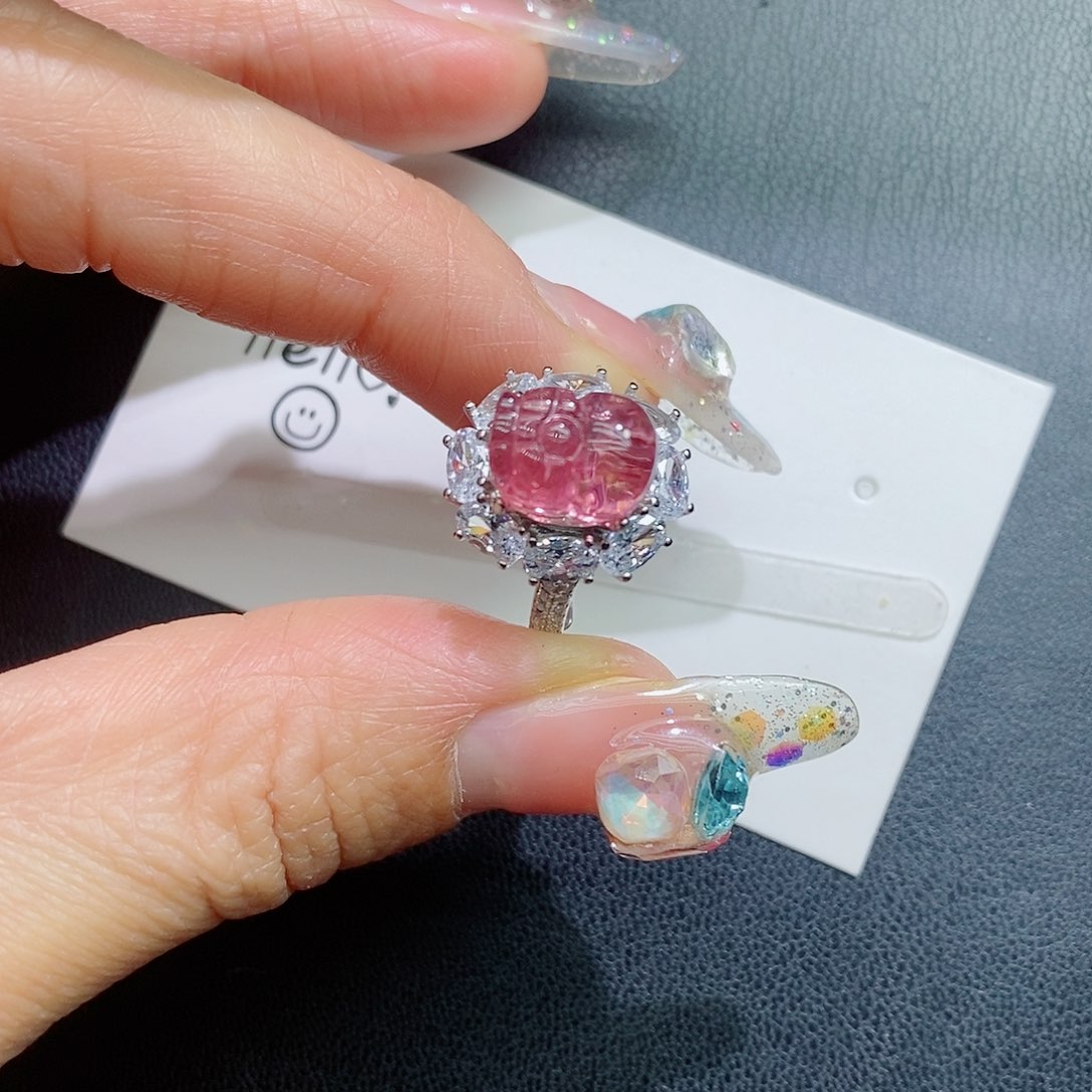 碧玺戒指未镶嵌碧玺吊坠