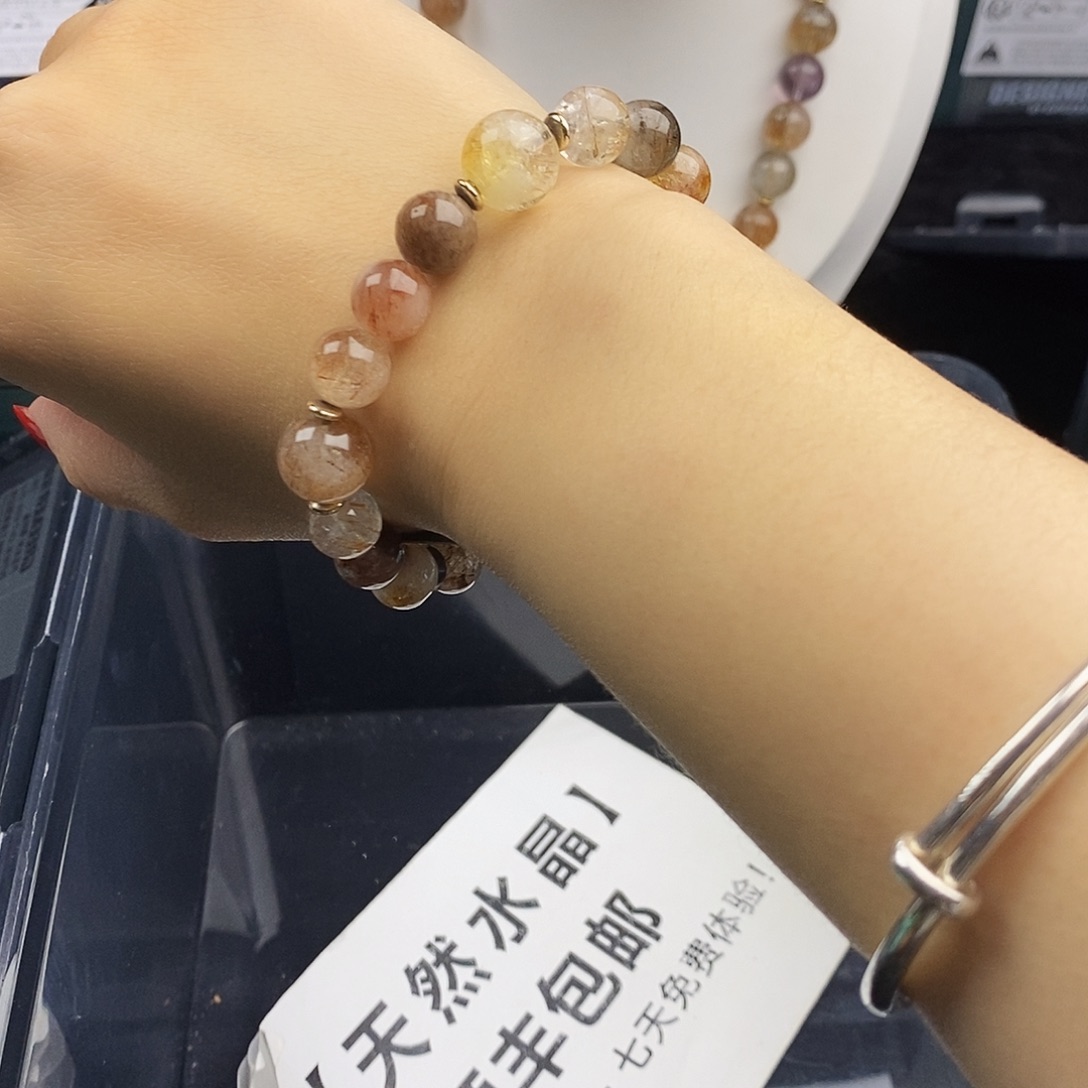 水晶手链银S925镶嵌