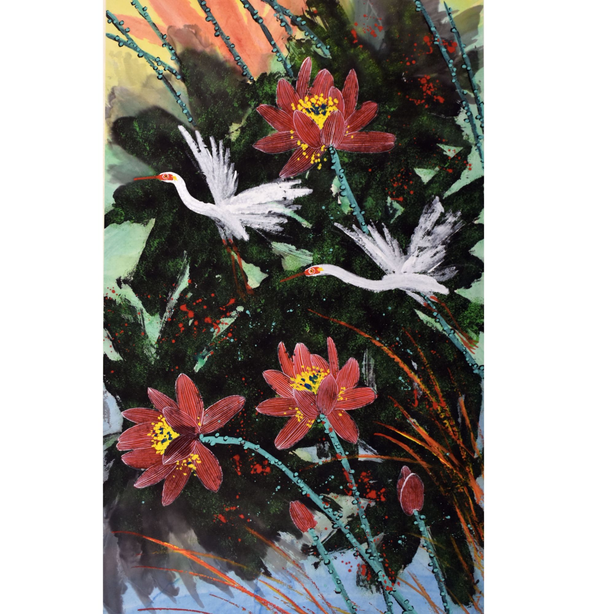 HM0098 商约黄昏雨 138×69cm 纸本立轴 8.6平尺