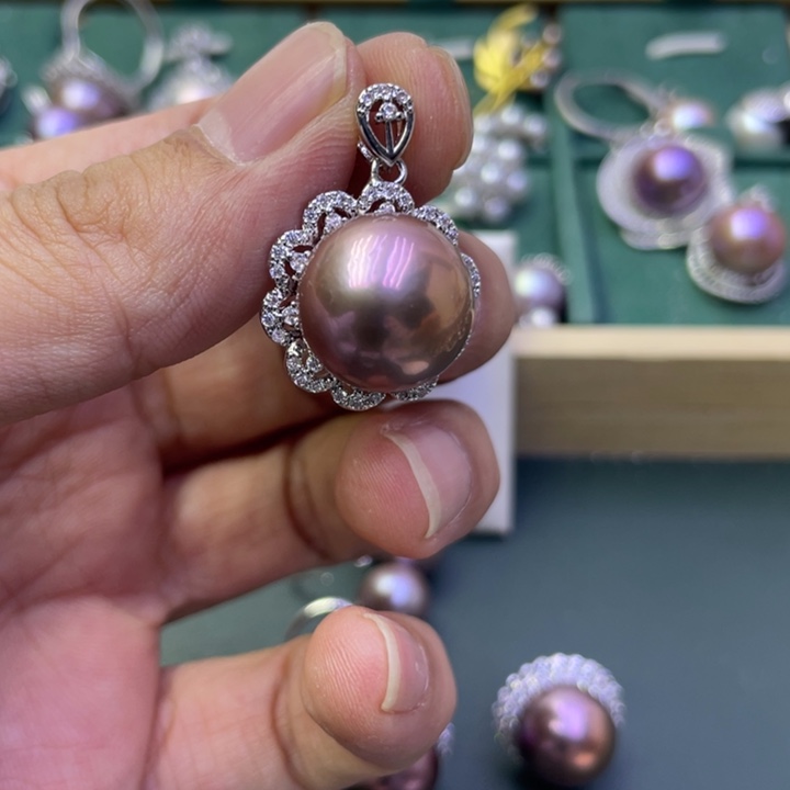 淡水珍珠吊坠(不含链)合金