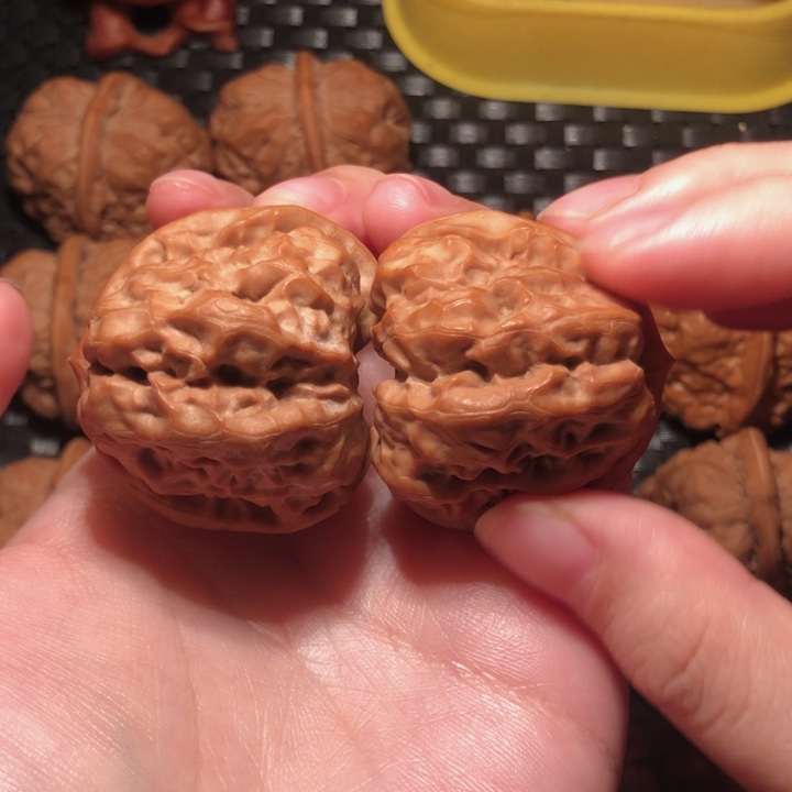 圆***圆文玩核桃把件蛙王