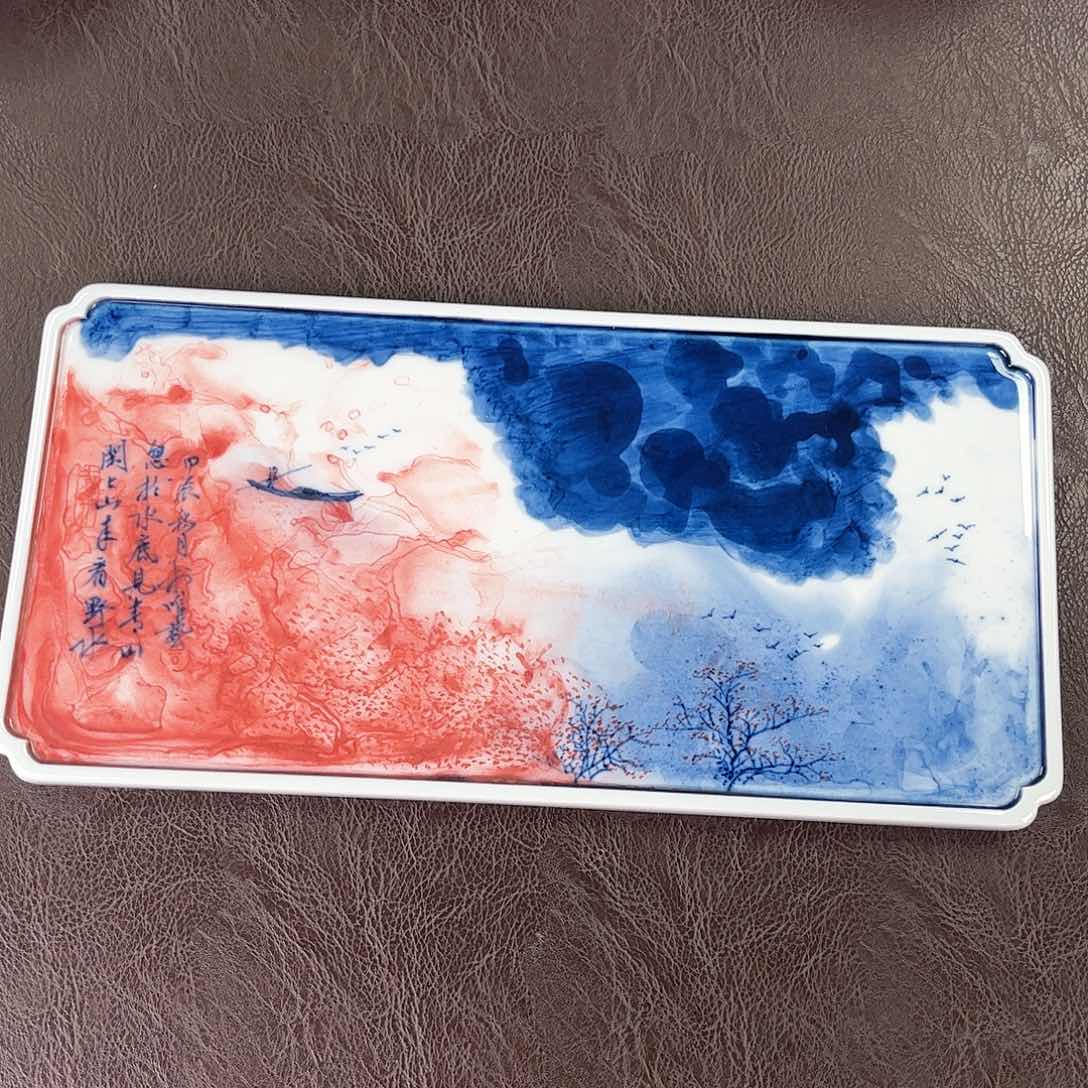 杯手绘高温瓷器瑕疵