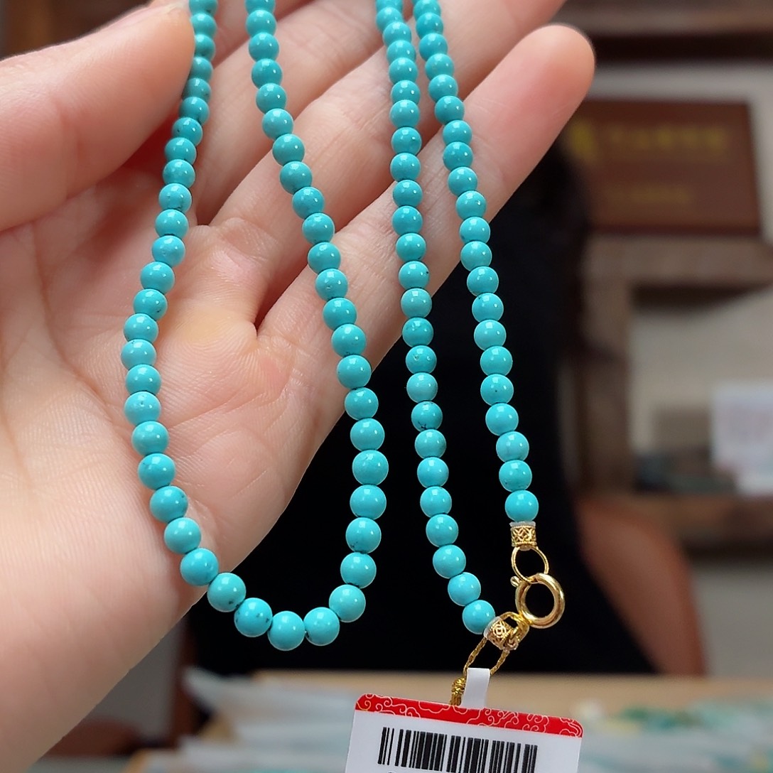 18K金镶嵌绿松石珠宝奇石